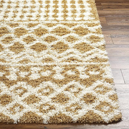 Livabliss Hapsburg Moroccan Shag Area Rug,5'3" x 7'3",Camel