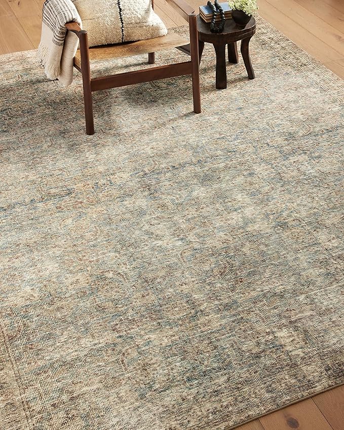 Loloi Amber Lewis Morgan Collection MOG-04 Sea/Sage 2' x 3'-6" 38" Thick Accent Rug feat. CloudPile, Neutral, Room Décor, Vintage Inspired, Livingroom, Bedroom, Dining Area