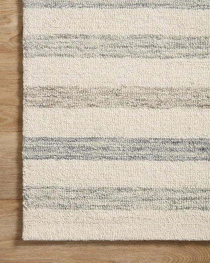 Loloi Chris Loves Julia Chris Collection CHR-05 Ivory/Slate 7'-9'' x 9'-9'', .50" Pile Height, Area Rug