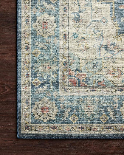 Loloi Skye Collection SKY-12 Ocean/Multi 6'-0" x 6'-0" Round Area Rug