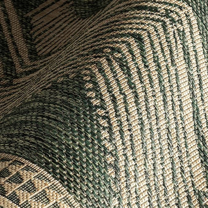 nuLOOM 4' x 6' Outdoor Tribal Geometric Area Rug, Stain Resistant, Weather Resistant, High Traffic, Patio, Balcony, Outside, Ranya Green