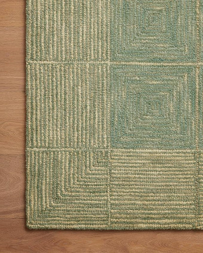 Loloi Chris Loves Julia Francis Collection FRA-02 Green/Natural 5'-0" x 7'-6" Area Rug