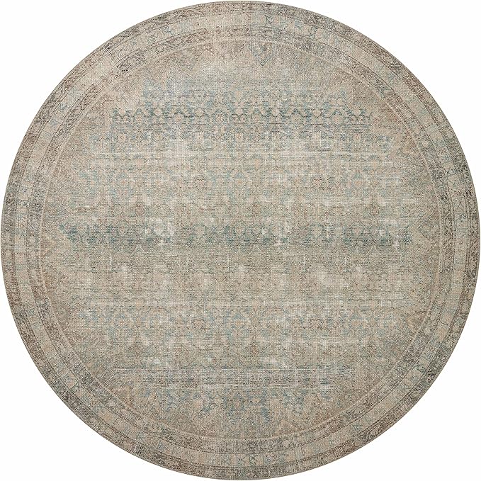 Loloi Angela Rose Aubrey Collection AUB-03 Jade/Natural 7'-6" x 9'-6", .19" Pile Height, Area Rug