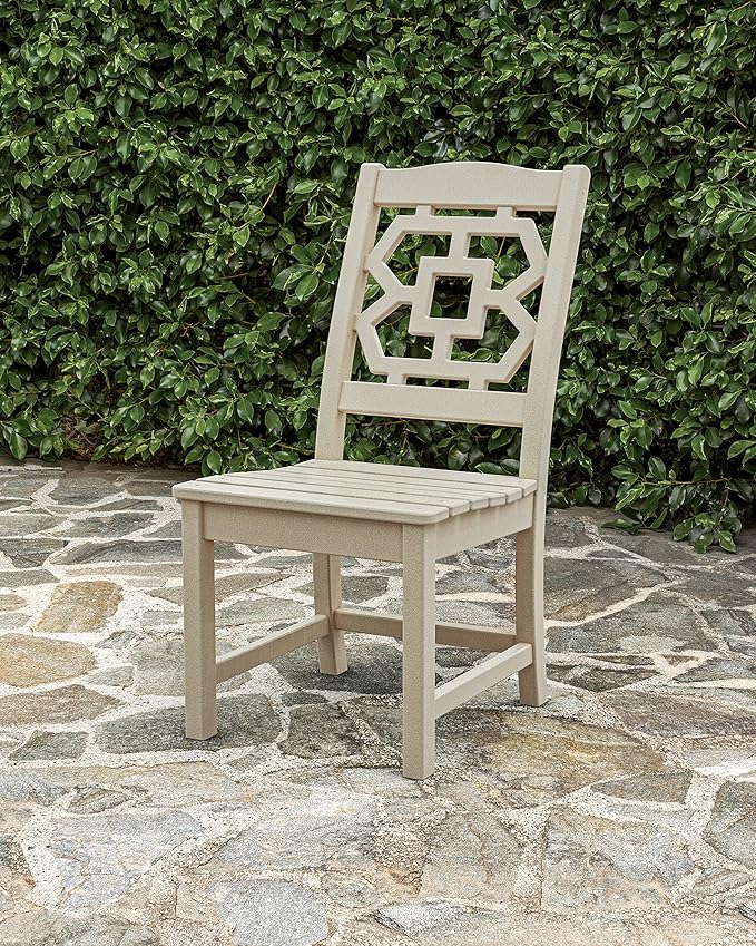 Martha Stewart by POLYWOOD® Chinoiserie Dining Side Chair in Green