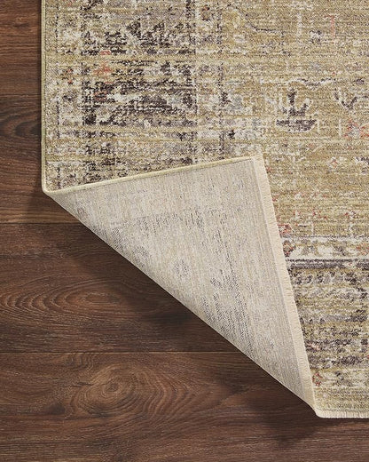Loloi Magnolia Home by Joanna Gaines Millie Collection MIE-03 Gold/Charcoal 11'-6" x 15'-7", .25" Pile Height, Area Rug