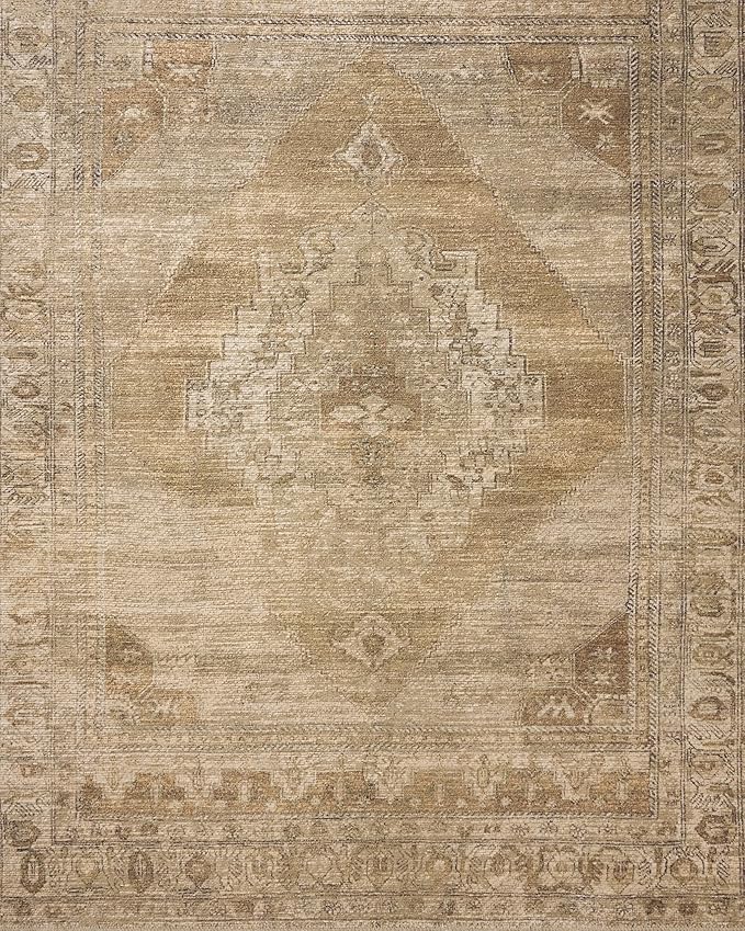 Loloi Amber Lewis Cambria Collection CBR-03 Taupe/Antique Bronze 5'-0" x 7'-6" Area Rug Jute, Neutral, Vintage Style, Antique Tone, Living, Bedroom, Dining, Carpet