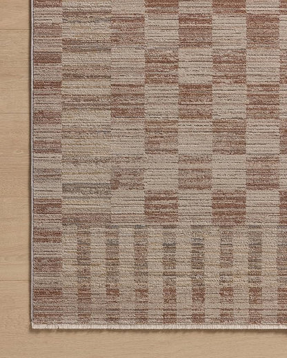 Loloi Amber Lewis Cali Collection CIL-06 Brick/Natural 2'-3" x 3'-11", .25" Pile Height, Accent Rug