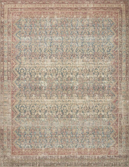 Loloi Angela Rose Aubrey Collection AUB-03 Ocean/Spice 8'-3" x 11'-3", .19" Pile Height, Area Rug