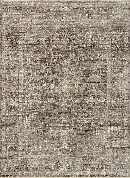 Loloi Magnolia Home by Joanna Gaines Millie Collection MIE-03 Charcoal/Dove 3'-6" x 5'-6", .25" Pile Height, Accent Rug