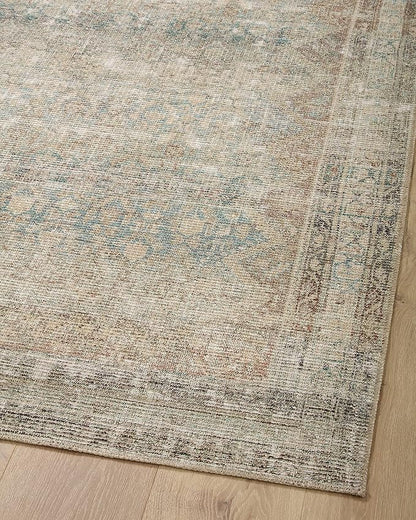 Loloi Angela Rose Aubrey Collection AUB-03 Jade/Natural 5'-0" x 7'-0", .19" Pile Height, Area Rug