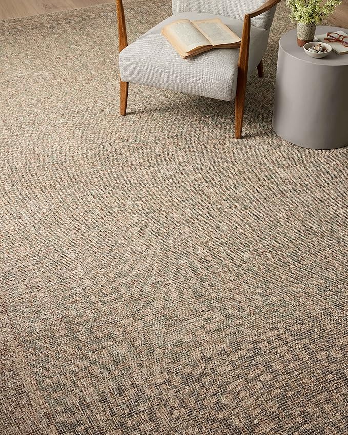 Loloi Angela Rose Aubrey Collection AUB-04 Sage/Bark 5'-0" x 5'-0", .19" Pile Height, Round Area Rug