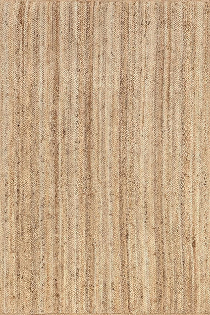 nuLOOM Oval 8x10 Rigo Jute Hand Woven Area Rug, Natural, Solid Farmhouse Design, Natural Fiber, For Bedroom, Living Room, Dining Room, Hallway, Office, Kitchen, Entryway