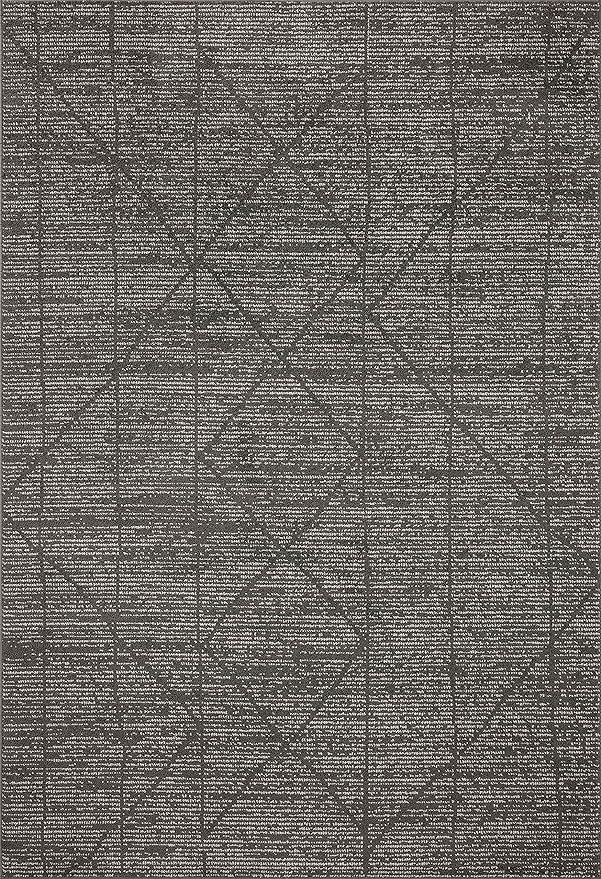 Loloi Kamala Collection KAM-06 Charcoal/Ivory 11'-2" x 15'-7" Area Rug