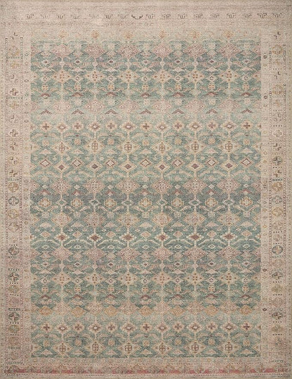 Loloi Angela Rose Aubrey Collection AUB-02 Aqua/Sand 2'-0" x 5'-0", .19" Pile Height, Accent Rug