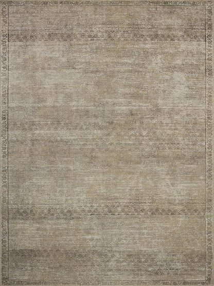 Loloi Amber Lewis Cambria Collection CBR-01 Ash/Bark 2'-6" x 9'-6" Runner Rug Jute, Neutral, Vintage Style, Antique Tone, Living, Bedroom, Dining, Carpet