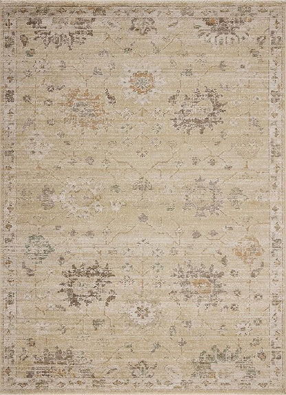 Loloi Magnolia Home by Joanna Gaines Pace Collection PAC-05 Apricot/Multi 5'-3" x 5'-3" Round Area Rug