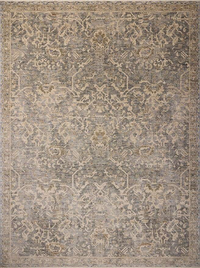 Loloi Magnolia Home by Joanna Gaines Junie Collection JUE-01 Blue/Natural 2'-7" x 10'-0", .38 Pile Height, Runner Rug