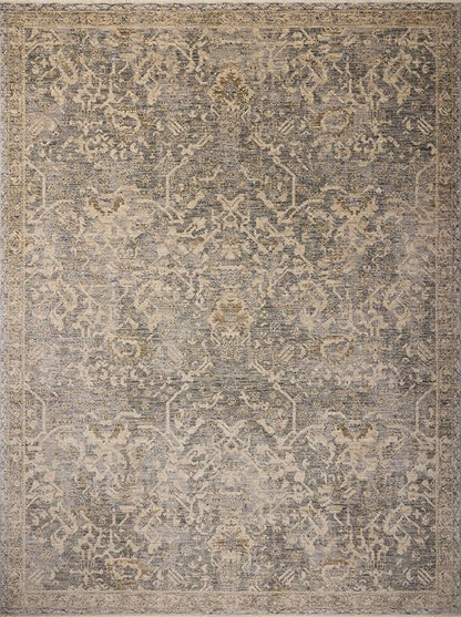 Loloi Magnolia Home by Joanna Gaines Junie Collection JUE-01 Blue/Natural 5'-3" x 5'-3", .38" Pile Height, Round Area Rug