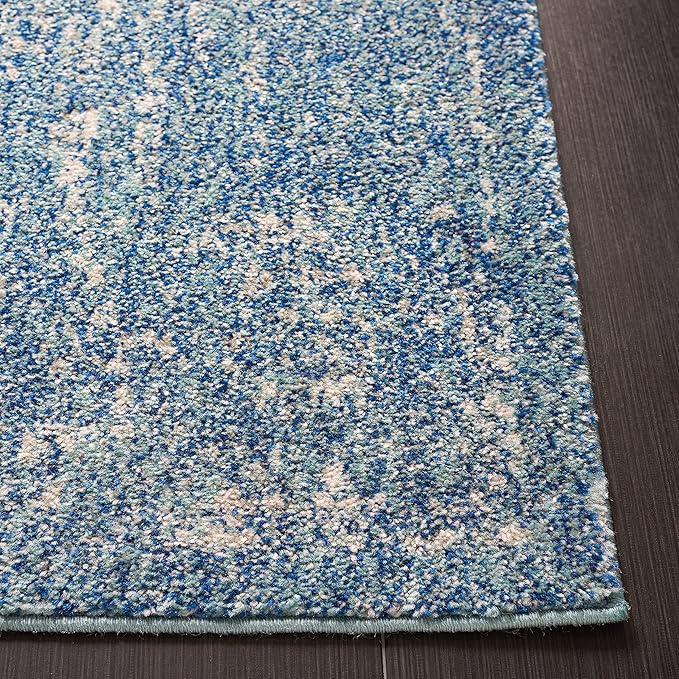 SAFAVIEH Evoke Collection 4' x 6' Blue/Ivory EVK256C Oriental Distressed Non-Shedding Living Room Bedroom Accent Rug