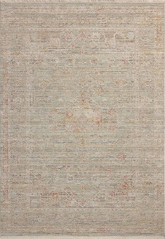 Loloi Chris Loves Julia Ida Collection IDA-05 Spa/Sunrise 3'-6" x 5'-6", .19" Pile Height, Accent Rug