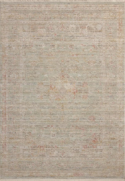 Loloi Chris Loves Julia Ida Collection IDA-05 Spa/Sunrise 6'-3" x 9'-4", .19" Pile Height, Area Rug