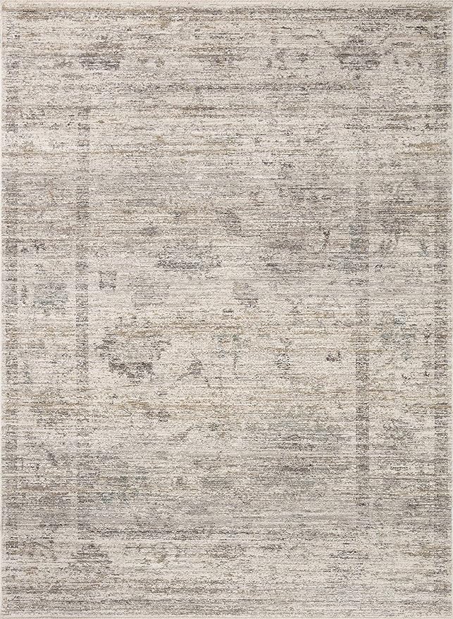 Loloi Magnolia Home by Joanna Gaines Millie Collection MIE-01 Silver/Dove 2'-7" x 8'-0", .25" Pile Height, Runner Rug