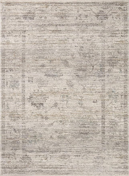 Loloi Magnolia Home by Joanna Gaines Millie Collection MIE-01 Silver/Dove 2'-7" x 8'-0", .25" Pile Height, Runner Rug