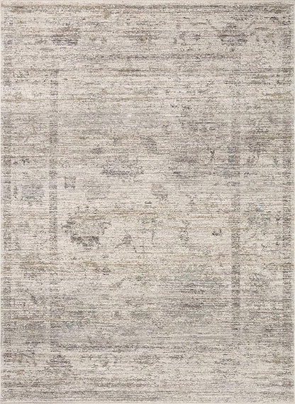 Loloi Magnolia Home by Joanna Gaines Millie Collection MIE-01 Silver/Dove 2'-7" x 10'-0", .25" Pile Height, Runner Rug