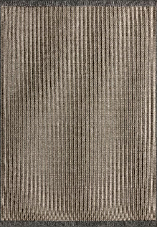 Loloi Chris Loves Julia Providence Collection PRC-03 Wheat/Charcoal 7'-6" x 7'-6", .12" Pile Height, Indoor/Outdoor Round Area Rug