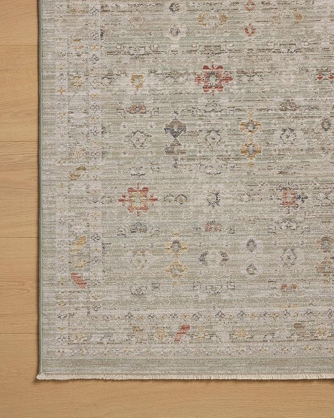 Loloi Chris Loves Julia Ida Collection IDA-04 Spa/Multi 7'-10" x 10', .19" Pile Height, Area Rug