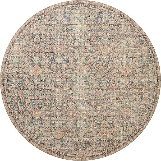 Loloi Angela Rose Aubrey Collection AUB-01 Navy/Multi 10'-0" x 14'-0", .19" Pile Height, Area Rug