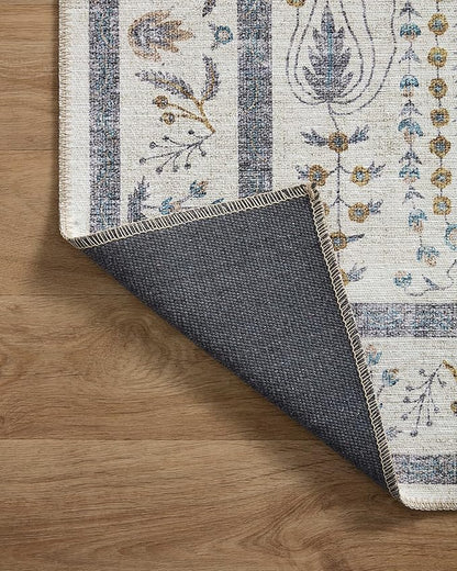 Loloi Rifle Paper Co. Maison Collection MAO-05 Wisteria Cream 7'-6" x 9'-6", .19" Pile Height, Area Rug