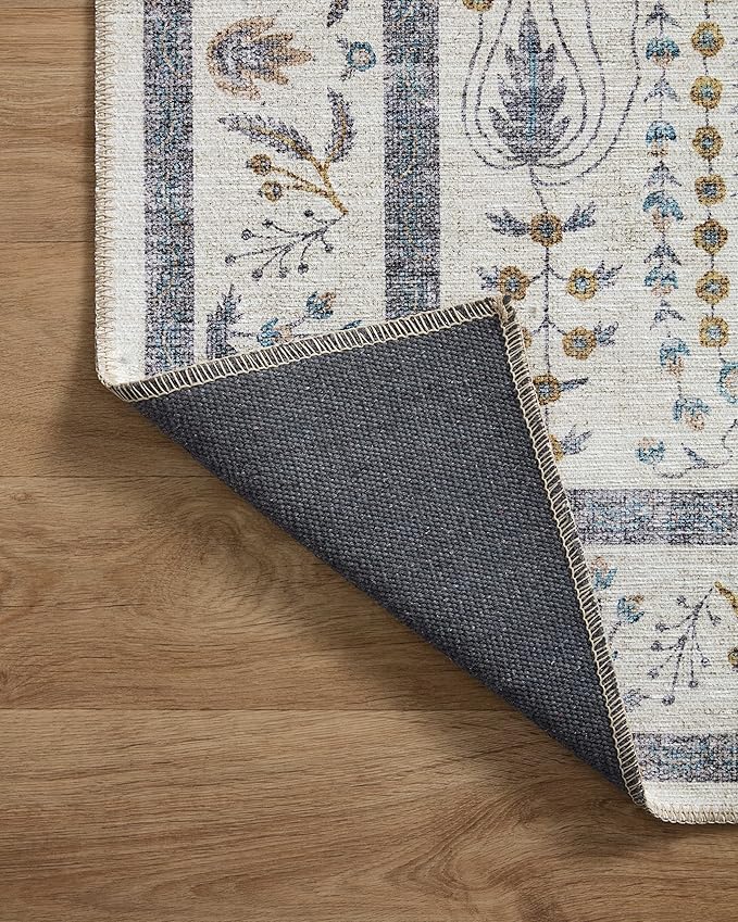 Loloi Rifle Paper Co. Maison Collection MAO-05 Wisteria Cream 5'-0" x 7'-6", .19" Pile Height, Area Rug
