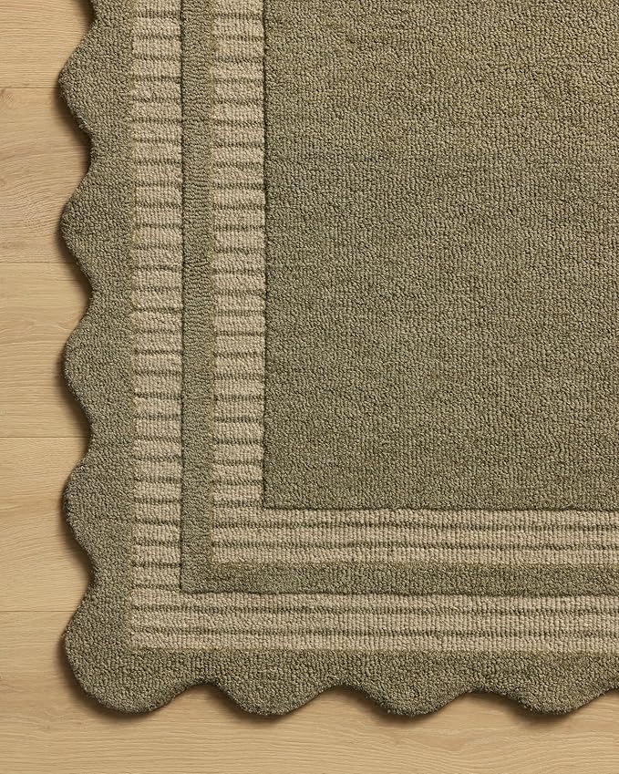 Loloi Chris Loves Julia Scottie Collection SCO-01 Olive/Pebble 9'-3" x 13', .87" Pile Height, Area Rug