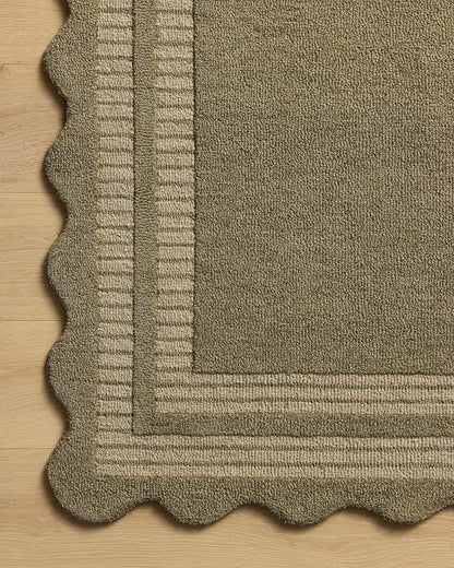 Loloi Chris Loves Julia Scottie Collection SCO-01 Olive/Pebble 3'-6" x 5'-6", .87" Pile Height, Accent Rug