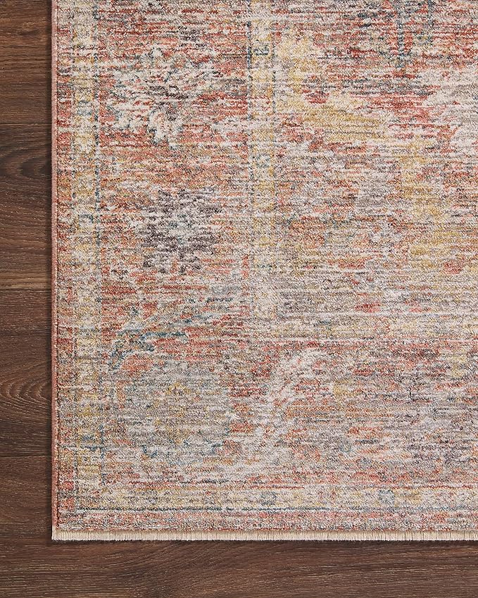 Loloi Magnolia Home by Joanna Gaines Millie Collection MIE-04 Sunset/Multi 2'-7" x 8'-0", .25" Pile Height, Runner Rug