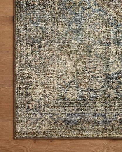 Loloi Amber Lewis Morgan Collection MOG-05 Spice/Lagoon 2' x 3'-6" 38" Thick Accent Rug feat. CloudPile, Neutral, Room Décor, Vintage Inspired, Livingroom, Bedroom, Dining Area