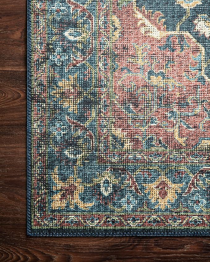 Loloi Skye Collection SKY-08 Denim/Brick 2'-0" x 5'-0" Accent Rug