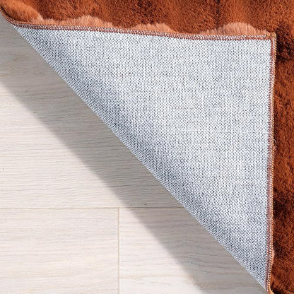 nuLOOM Jeni Checkered 7'6" x 9'6" Machine Washable Area Rug for Living Room Bedroom Dining Room Kitchen, Brick