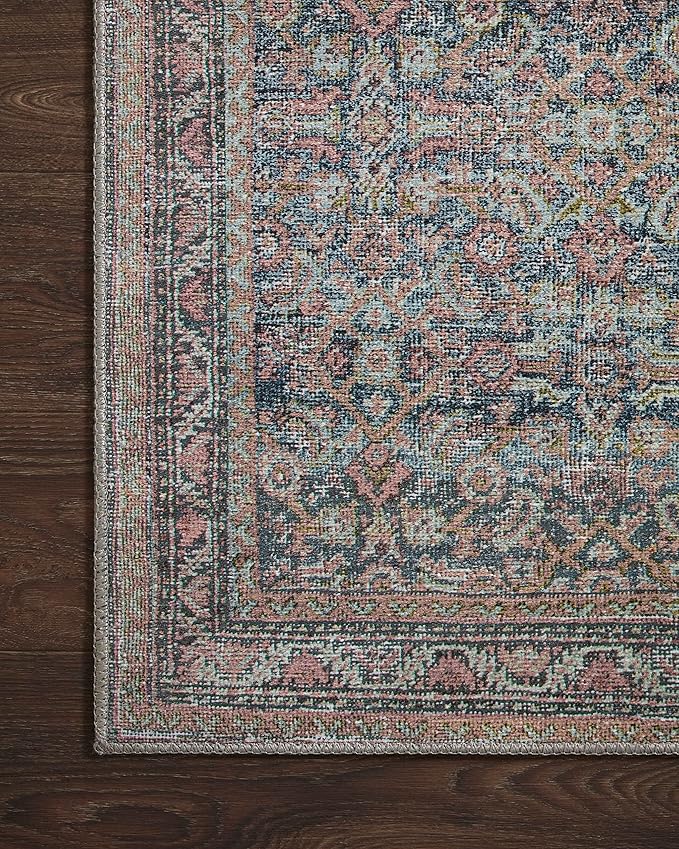 Loloi Adrian Collection ADR-04 Denim/Multi 2'-3" x 3'-9", .19" Thick Accent Rug