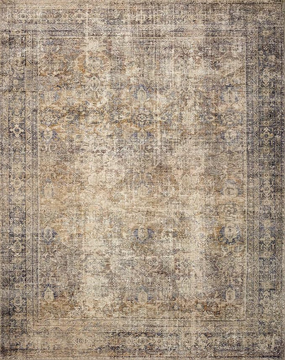 Loloi Amber Lewis Morgan Collection MOG-01 Sunset/Ink 3'-6" x 5'-6" 38" Thick Accent Rug feat. CloudPile, Neutral, Room Décor, Vintage Inspired, Livingroom, Bedroom, Dining Area