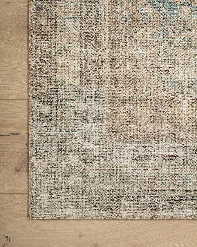 Loloi Angela Rose Aubrey Collection AUB-03 Jade/Natural 5'-0" x 7'-0", .19" Pile Height, Area Rug