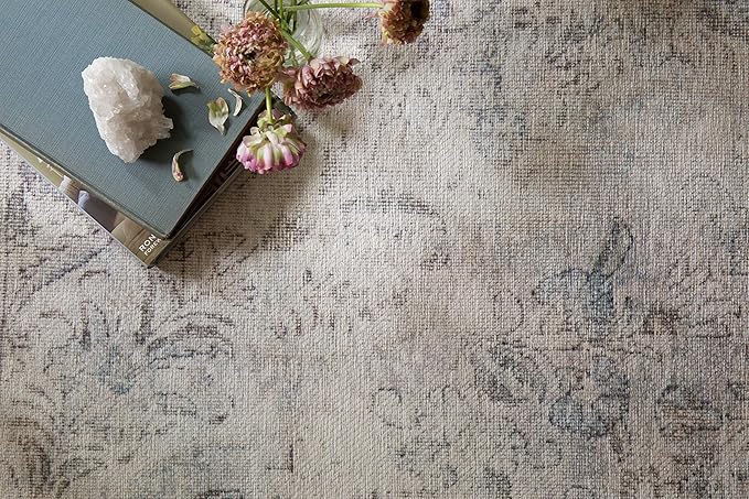 Loloi Loren Collection LQ-04 Silver/Slate 2'-6" x 7'-6" Runner Rug