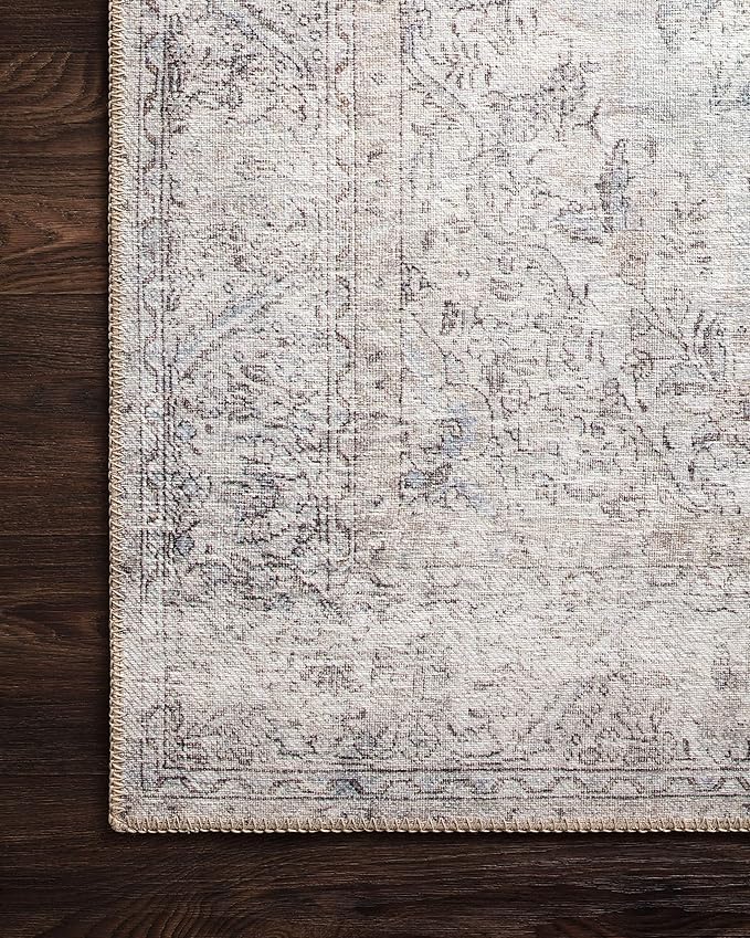 Loloi Loren Collection LQ-04 Silver/Slate 2'-6" x 7'-6" Runner Rug