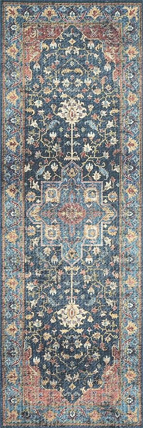 Loloi Skye Collection SKY-08 Denim/Brick 2'-0" x 5'-0" Accent Rug