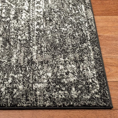SAFAVIEH Area Rug 10x14 - Evoke Collection - Large - Black & Grey, Distressed Design, Non-Shedding & Easy to Clean, Ideal for Living Room, Bedroom, Dining Space (EVK256R)