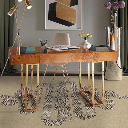 RUGGABLE x Jonathan Adler Machine Washable Modern Area Rug – Venom Neutral 5x7, Stain-Resistant, Non-Slip – Medium Rugs for Living Room, Bedroom, Hallway, Entryway & Office–with Cushioned Pad
