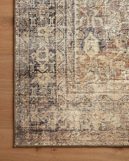 Loloi Amber Lewis Morgan Collection MOG-01 Sunset/Ink 3'-6" x 5'-6" 38" Thick Accent Rug feat. CloudPile, Neutral, Room Décor, Vintage Inspired, Livingroom, Bedroom, Dining Area