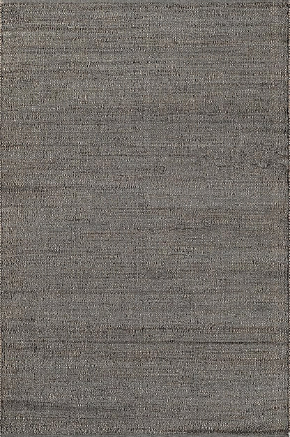 nuLOOM 4x6 Elfriede Jute & Cotton Hand Woven Area Rug, Charcoal, Solid Rustic Farmhouse Style, Weaved Design, Natural Fiber, For Bedroom, Living Room, Dining Room, Hallway, Office, Entryway