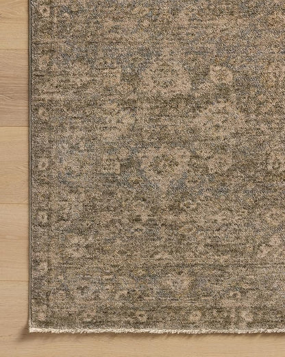 Loloi Magnolia Home by Joanna Gaines Junie Collection JUE-06 Lagoon/Natural 3'-11" x 5'-7", .38" Pile Height, Accent Rug